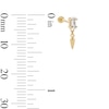 Thumbnail Image 2 of 14K Gold Baguette and Spike Dangle Stud - 18G 5/16&quot;