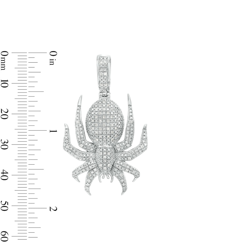 Main Image 2 of 1/4 CT. T.W. Diamond Pavé Spider Necklace Charm in Sterling Silver