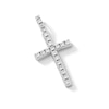 Thumbnail Image 5 of Cubic Zirconia Shared Prong Cross Necklace Charm in Solid Sterling Silver