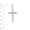 Thumbnail Image 6 of Cubic Zirconia Shared Prong Cross Necklace Charm in Solid Sterling Silver