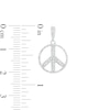 Thumbnail Image 1 of 1/5 CT. T.W. Diamond Pavé Peace Sign Necklace Charm in Sterling Silver