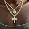 Thumbnail Image 4 of All Saints Cross Necklace Charm in 10K Two-Tone Gold