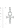 Thumbnail Image 2 of Cubic Zirconia Ankh Necklace Charm in Sterling Silver