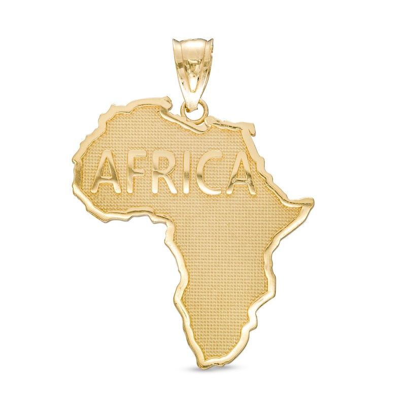 Main Image 1 of Africa Necklace Charm in 10K Gold Casting