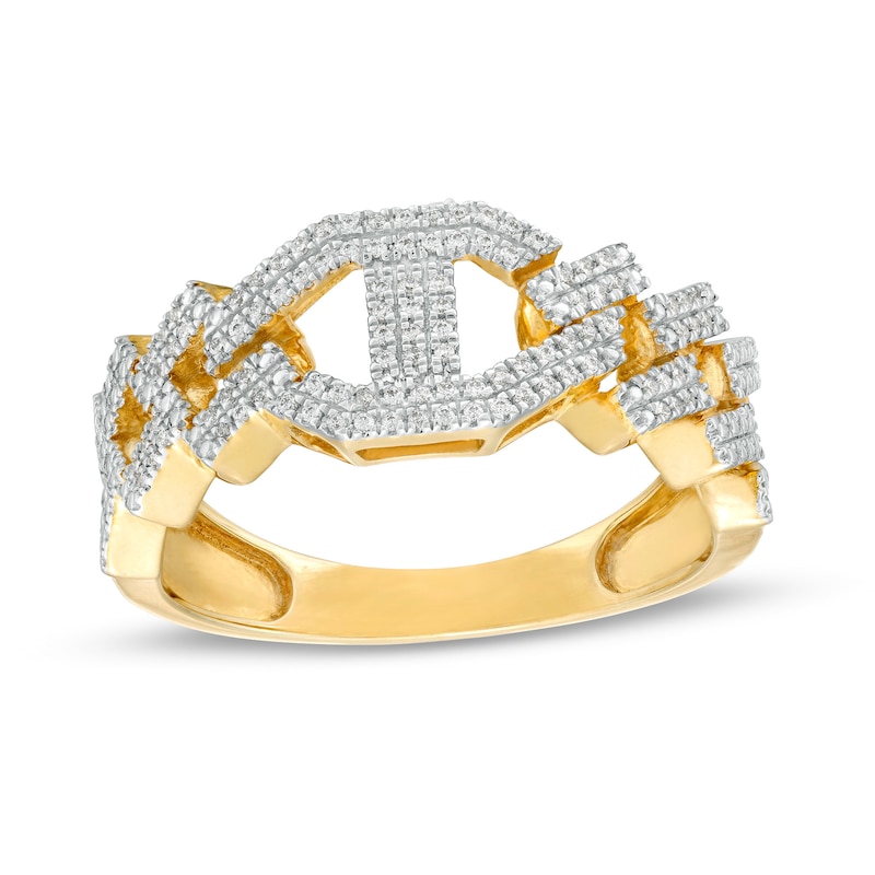 Main Image 1 of 1/6 CT. T.W. Diamond Champion Ring in Sterling Silver with 14K Gold Plate