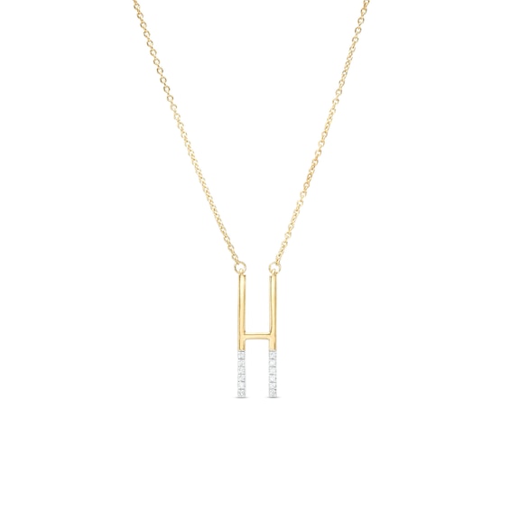 Louis Vuitton LV & Me Necklace, Letter H Gold Metal