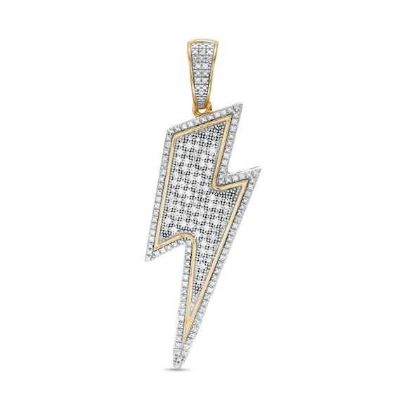 1/4 CT. T.W. Diamond Lightning Bolt Necklace Charm in 10K Gold
