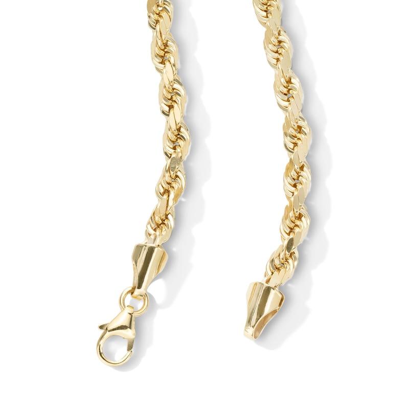 Main Image 4 of 10K Semi-Solid Gold Diamond-Cut Rope Chain - 22&quot;