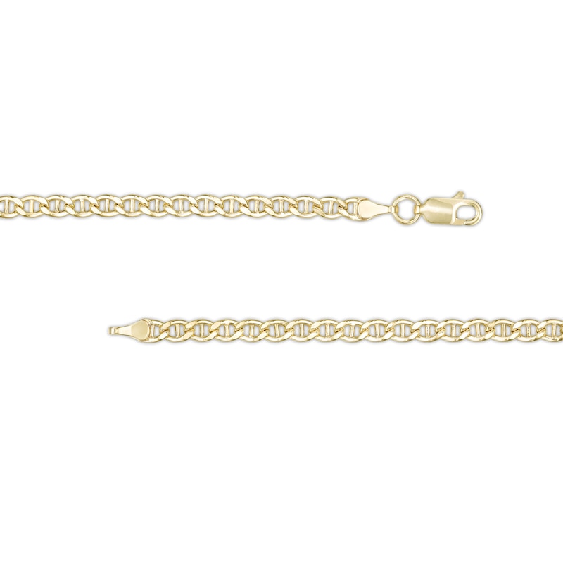 3.4mm Diamond-Cut Mariner Chain Necklace in 10K Hollow Gold - 18"