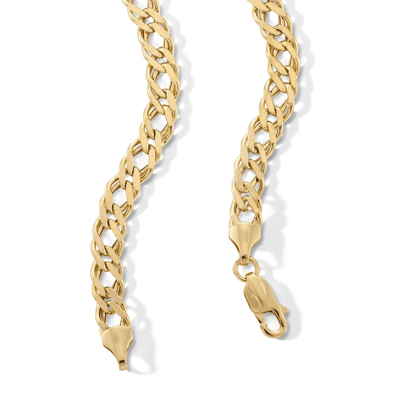 Main Image 3 of 10K Hollow Gold Diamond-Cut Rambo Chain - 20&quot;