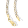 Thumbnail Image 3 of 10K Semi-Solid Gold Diamond-Cut Pavé Curb Chain - 18&quot;