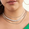 Thumbnail Image 4 of 10K Semi-Solid Gold Diamond-Cut Pavé Curb Chain - 18&quot;