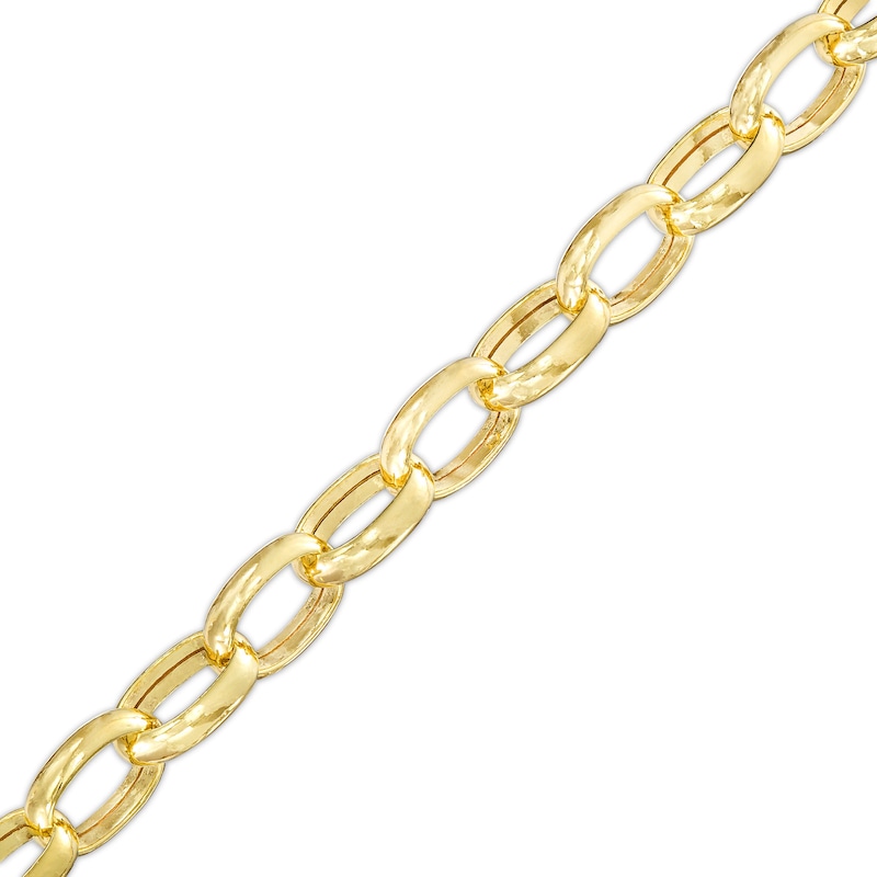 5.4mm Oval Rolo Chain Bracelet in 10K Hollow Gold - 7.5"