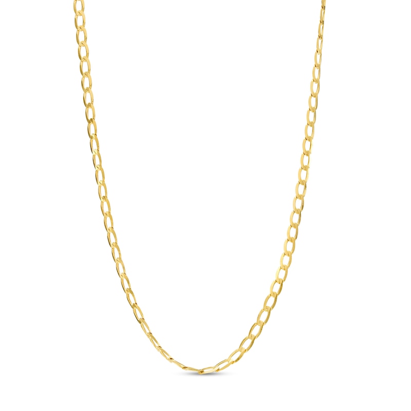 Main Image 1 of 1.75mm Diamond-Cut Light Curb Chain Necklace in 10K Solid Gold - 18&quot;