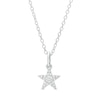 Thumbnail Image 1 of Sterling Silver 1/20 CT. T.W. Diamond Star Pendant - 18&quot;