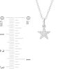 Thumbnail Image 2 of Sterling Silver 1/20 CT. T.W. Diamond Star Pendant - 18&quot;