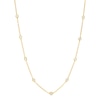 Thumbnail Image 1 of Diamond Accent Bezel Station Necklace in Sterling Silver with 14K Gold Plate - 18&quot;