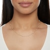 Thumbnail Image 3 of Diamond Accent Bezel Station Necklace in Sterling Silver with 14K Gold Plate - 18&quot;