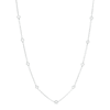 Thumbnail Image 0 of Diamond Accent Bezel Station Necklace in Sterling Silver - 18"