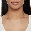 Thumbnail Image 2 of Diamond Accent Bezel Station Necklace in Sterling Silver - 18"