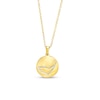 Thumbnail Image 0 of 14K Gold Plated Diamond Accent Capricorn Zodiac Disc Pendant - 18"