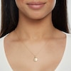 Thumbnail Image 2 of Diamond Accent Virgo Zodiac Disc Necklace in Sterling Silver with 14K Gold Plate - 18"