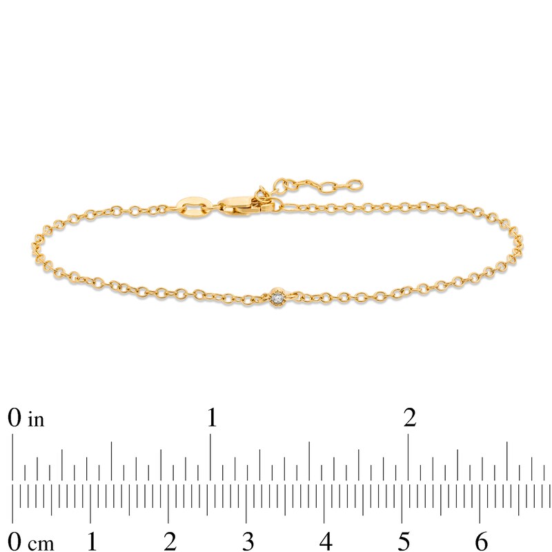 Main Image 2 of Diamond Accent Bracelet in Sterling Silver with 14K Gold Plate