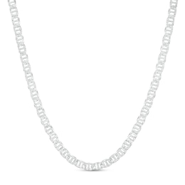 Made in Italy 3.6mm Mariner Chain Necklace in Solid Sterling Silver - 20&quot;