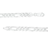 Thumbnail Image 2 of Made in Italy 6.5mm Diamond-Cut Figaro Chain Necklace in Solid Sterling Silver - 20&quot;