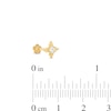 Thumbnail Image 1 of 14K Gold CZ Beaded Cross Stud - 18G 5/16"