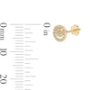 Thumbnail Image 2 of 14K Solid Gold CZ Smiley Face Stud - 18G 5/16&quot;