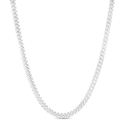 Made in Italy 3.3mm Cuban Curb Chain Necklace in Solid Sterling Silver - 16&quot;