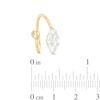 Thumbnail Image 2 of 10K Gold CZ Marquise Twist Belly Button Ring - 14G 3/8&quot;