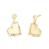 Thumbnail Image 0 of Diamond-Cut Heart Dangle Earrings in 10K Solid Gold