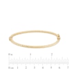 Thumbnail Image 2 of 3mm Hammered Bangle Bracelet in Sterling Silver with 10K Gold Plate