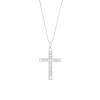 Thumbnail Image 0 of 1/20 CT. T.W. Diamond Cross Necklace in Sterling Silver