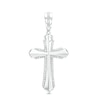Thumbnail Image 0 of 1/10 CT. T.W. Diamond Cross Necklace Charm in Sterling Silver