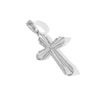 Thumbnail Image 3 of 1/10 CT. T.W. Diamond Cross Necklace Charm in Sterling Silver