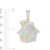 Thumbnail Image 3 of 1/20 CT. T.W. Diamond House Necklace Charm in Sterling Silver with 14K Gold Plate