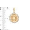 Thumbnail Image 2 of 1/5 CT. T.W. Diamond Jesus Head Medallion Necklace Charm in Sterling Silver with 14K Gold Plate