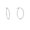 Thumbnail Image 1 of 20mm Diamond-Cut Rope Twist Hoop Earrings in Hollow Sterling Silver