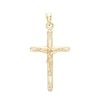 Thumbnail Image 1 of Small Crucifix Necklace Charm in 10K Hollow Gold