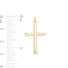 Thumbnail Image 2 of Small Rounded Cross Necklace Charm in 10K Hollow Gold