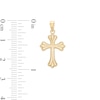 Thumbnail Image 2 of Milgrain Border Cross Necklace Charm in 10K Gold