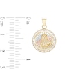 Thumbnail Image 2 of Jesus Medallion Necklace Charm in 10K Semi-Solid Tri-Tone Gold