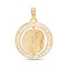 Thumbnail Image 1 of Double Sided Mary Jesus Necklace Charm in 10K Semi-Solid Gold