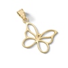 Thumbnail Image 3 of Small Butterfly Outline Necklace Charm in 10K Gold