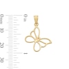 Thumbnail Image 4 of Small Butterfly Outline Necklace Charm in 10K Gold