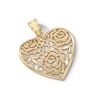 Thumbnail Image 3 of Filigree Flower Heart Necklace Charm in 10K Gold