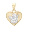 Thumbnail Image 1 of Guardian Angel Heart Two-Toned Necklace Charm in 10K Gold